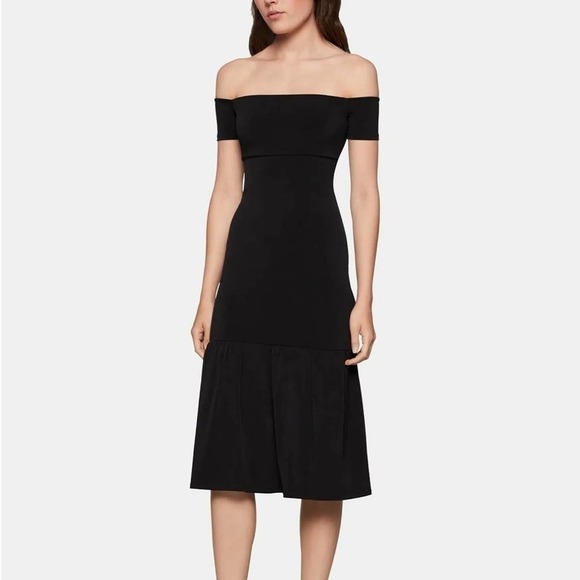 BCBGeneration off the shoulder women’s black dress. Size medium - Picture 4 of 10